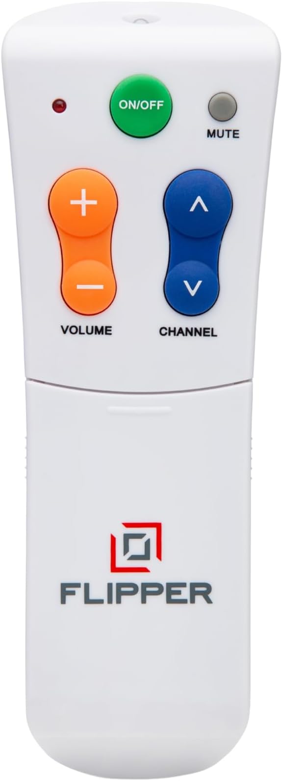 Flipper Big Button Universal TV Remote for Seniors, Dementia - Works Both TV Only or TV & Cable (STB) Set Up - Favorites, IR Devices Spectrum, Xfinity, Samsung, Vizio, LG [Does not Work Streaming]