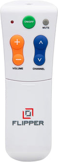 Flipper Big Button Universal TV Remote for Seniors, Dementia - Works Both TV Only or TV & Cable (STB) Set Up - Favorites, IR Devices Spectrum, Xfinity, Samsung, Vizio, LG [Does not Work Streaming]
