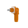 250A Battery Energy Storage Connector, 70mm² High Current Connectors IP67 Waterproof Stud Wiring Power Adapter Quick Plug Terminal Right Angle Plug and Socket （1500V Orange