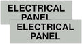 All Quality Basic Electrical Panel Sign - Fire Regulation Safety Compliance Sign - Lt Gray - Medium (2 Pack)
