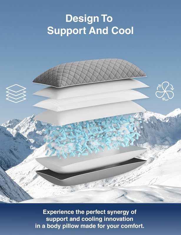 ZonLi Cooling Body Pillow for Adults Side Sleeper & Pregnancy - Image 4