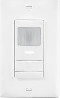 SensorSwitch Wall Mount Motion Sensor Switch, Passive Infrared Wall Switch and Occupancy Sensor and Dusk-to-Dawn Photocell, WSX Series, Single Relay, White