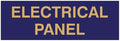 All Quality Basic Electrical Panel Sign - Fire Regulation Safety Compliance Sign - Blue/Gold - Medium (1 Pack)