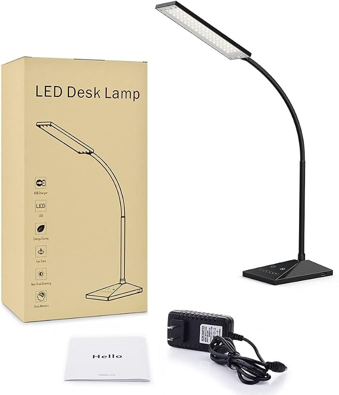 Vansuny LED Desk Lamp with USB Charging Port, Eye-Caring, 5 Color Modes - Image 7