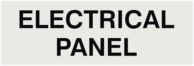 All Quality Basic Electrical Panel Sign - Fire Regulation Safety Compliance Sign - Lt Gray - Small (1 Pack)