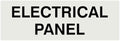 All Quality Basic Electrical Panel Sign - Fire Regulation Safety Compliance Sign - Lt Gray - Large (1 Pack)