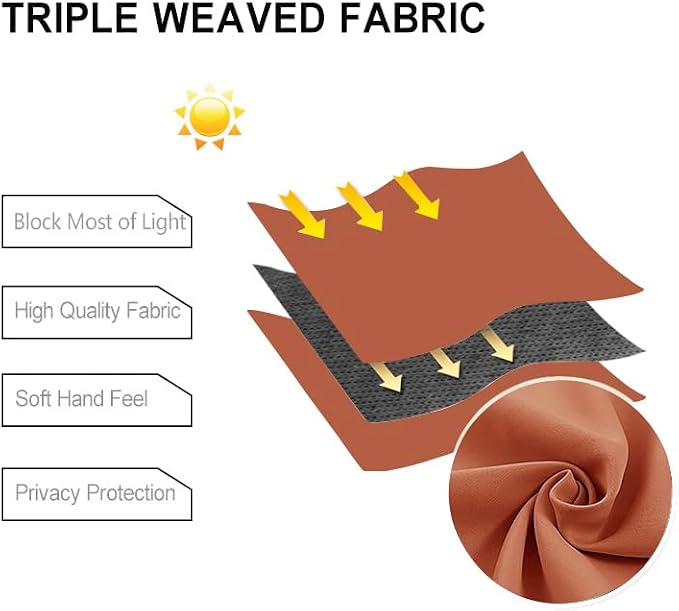DWCN Fall Blackout Curtains for Bedroom - Image 4