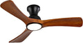 Gaizw 42 Inch Low Profile Ceiling Fans with Lights and Remote, Flush Mount Ceiling Fan with Lights, 3 Blades Solid Wood Walnut Hugger Easy Installation for Living Room, Bedroom, Farmhouse, Indoor