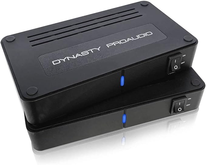DYNASTY PROAUDIO WSA-5RP Wireless Surround Sound Rear Speakers Kit with 2 x 50W Amplifier Built-in, 5.2G / 5.8GHz Dual Band Selectable, Total 106 RF Channel Auto Switching, Black