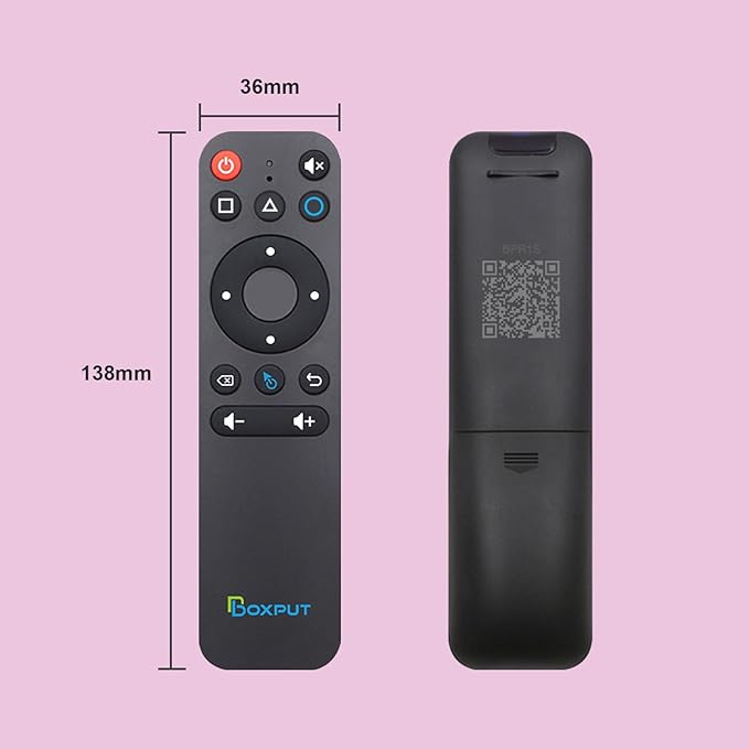BOXPUT BPR1S BT Remote IR Learning Remote with Air Mouse and Voice Control Universal Replacement Remote for ATV Android Box TV Stick Set-Top Box