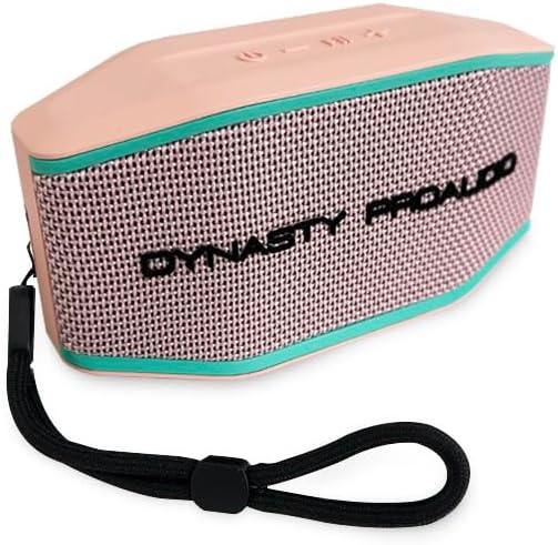 DYNASTY PROAUDIO SB-108 Portable Bluetooth 5.3 Speaker with IPX7 Waterproof, Wireless Stereo Pairing, Enhanced Immersive Bass, Supports for AUX/TF-Card, for Outdoor, Camping and Travel (Pink)