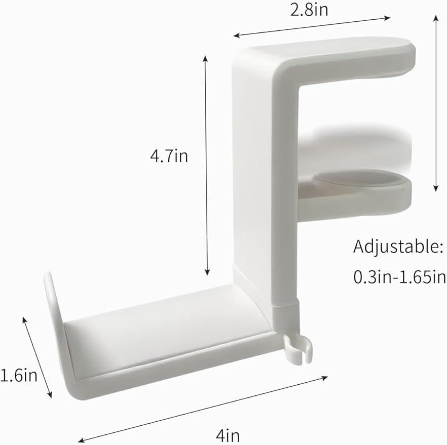 STEARBOR Headphone Hook，Under Desk Headphone Holder with 360-Degree Adjustable Rotation，PC Gaming Headset Holder