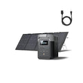 EF ECOFLOW Solar Generator DELTA 2 with 220W Solar Panel, LiFePO4 Battery,1800W AC/100W USB-C Output, Portable Power Station for Home Backup Power, Camping & RVs (AC Cable Included)