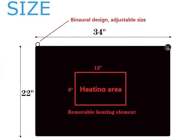 USB Heated Blanket/Shawl/Throws, 35"X23" Flannel Heating Cushion Pad Blanket for All Occasions Including Outdoor - 3 Heat Settings and 3-Hour Auto-Off (Dark Black)