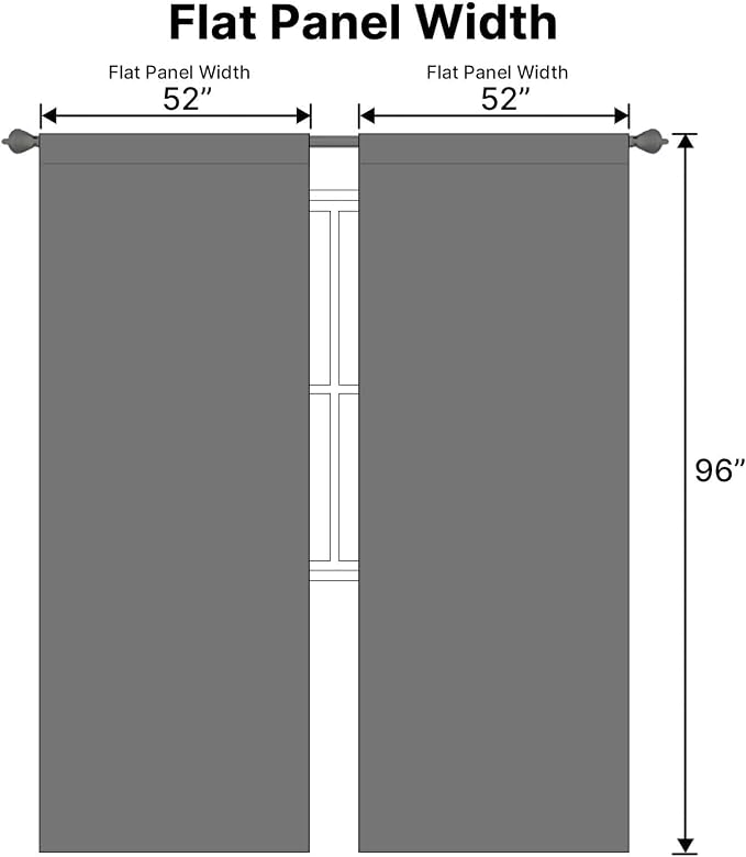 H.VERSAILTEX Blackout Curtains Thermal Insulated Window Treatment Panels Room - Image 7