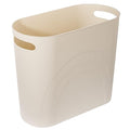 rejomiik Small Bathroom Trash Can, 3.5 Gallon Slim Garbage Can, Cream | Plastic by rejomiik