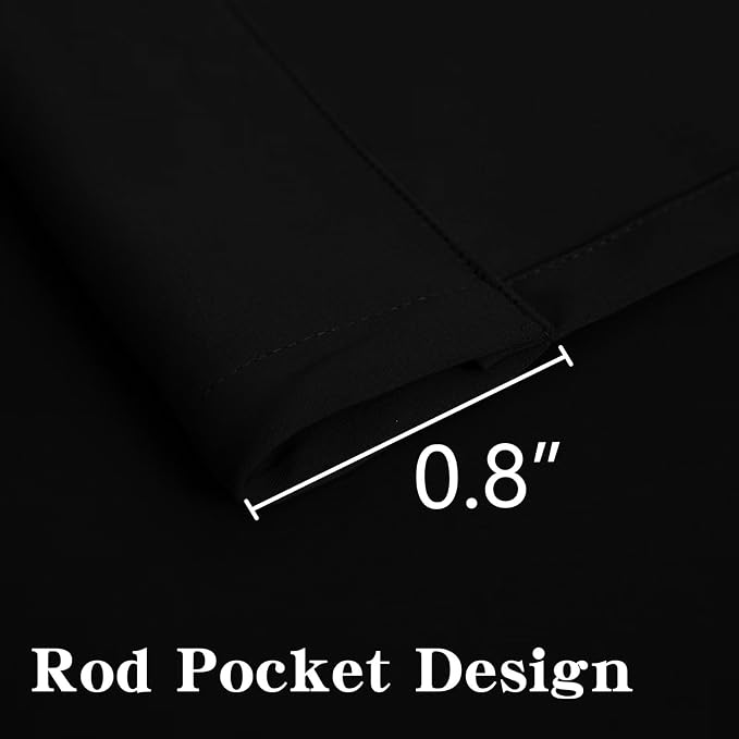IGEMAEVE Blackout Curtains & Drapes Black Custom | Bedroom | Living room | Room - Image 3