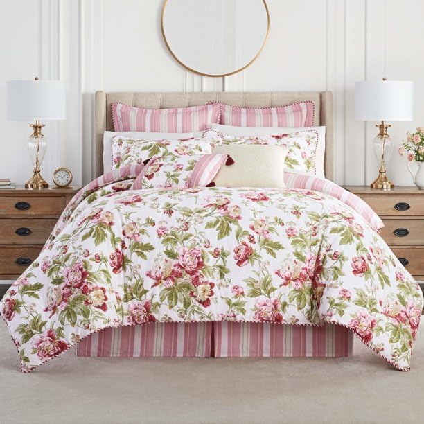 Waverly Forever Peony 4-Piece 100% Cotton Comforter Set - Image 2