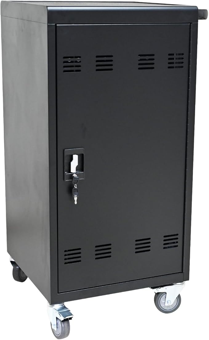 Leavader 45-Device Mobile Charging Carts for Tablets Laptops, Portable Charging Cabinet with Transformer and Caster, Large Charging and Storage Cabinet for Classroom or Office|Up to 16" Screen