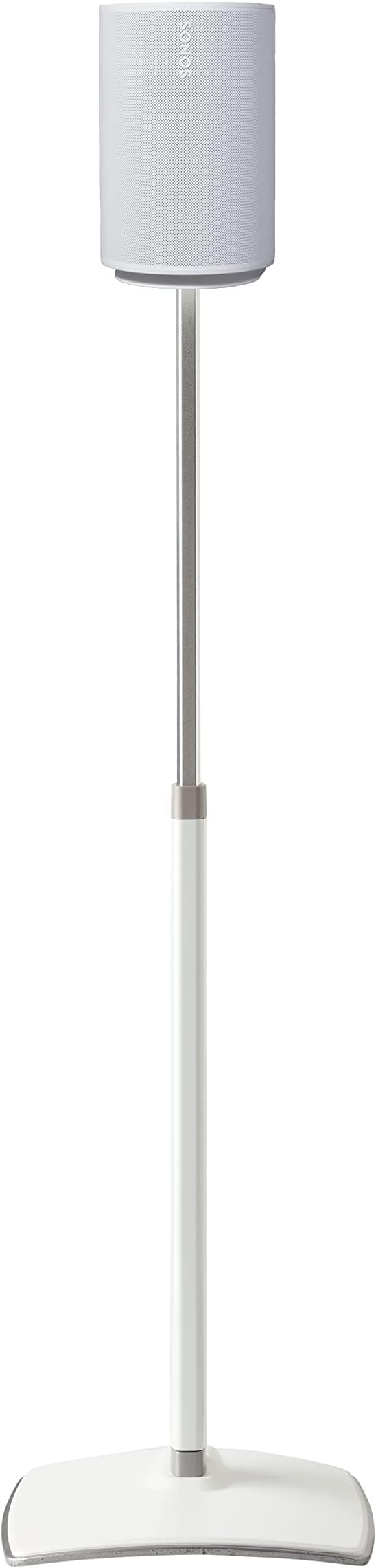 Sanus Speaker Stand for Sonos Era 100 Speakers - Height Adjustable Single Stand w/Easy 3 Step Install - Includes Rubber Feet & Carpet Spikes - White