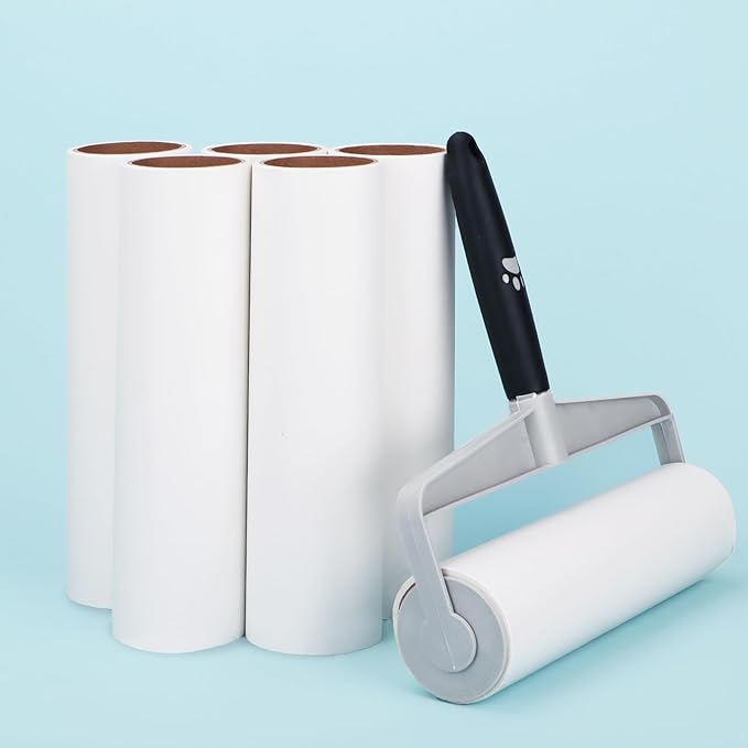 9 inch Lint Roller Refills Only Compatible with Spotty Supersize Extra Sticky Adhesive Lint Roller Refill Pet Cat & Dog Hair Remover for Clothes and Furniture, Pack of 5 Refills, 300 Sheets Total