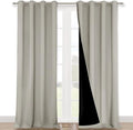 NICETOWN Full Shading Curtains for Windows, Super Heavy-Duty Black Lined by NICETOWN