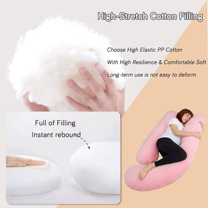 60 Inch Pregnancy Pillows for Sleeping | Extra Large U Shaped Body Pillow - Image 5