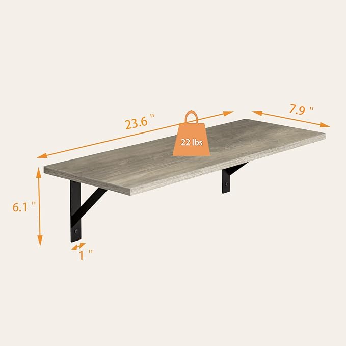 Wall Shelves, 23.6" Long Floating Shelves - Image 3