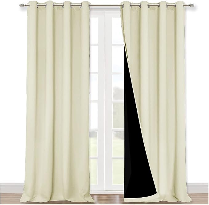 NICETOWN Thermal Insulated 100% Blackout Curtains, Noise Reducing Performance by NICETOWN
