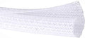 QCSIW 3/4"-50ft Extra-Long Braided Cable Sleeve Protector - Self-Wrapping Pet-Proof Wire Loom for Home Theater, Office, Car Engine, Chew-Resistant Cord Cover, White
