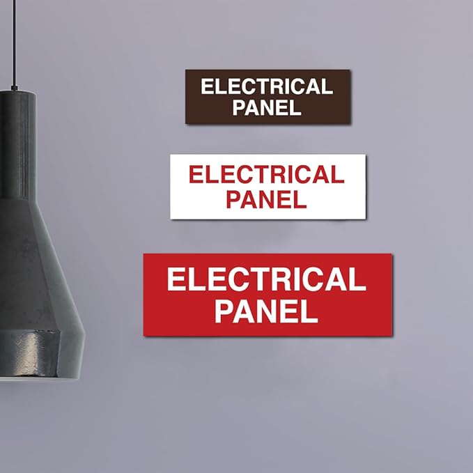 All Quality Basic Electrical Panel Sign - Fire Regulation Safety Compliance Sign - Blue - Large (10 Pack)