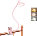 LiFMIRA Pink Small Desk Lamp Clip on LED Reading Light by LiFMIRA