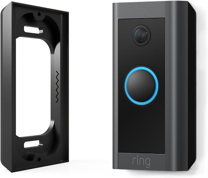 Hidden River Lab 0.5” Spacer for Ring Video Doorbell Wired (Model 5AT3T5) - Premium Ring doorbell Mount - Black