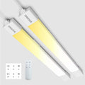 ONIDEK Under Cabinet Lights with Plug. 2700K-6500K Dimming and Color. with Wireless Control Panel and Remote Control.25W 2500LM for Garage, Kitchen, Bathroom, Closet, Office (36 inch-2PCS)