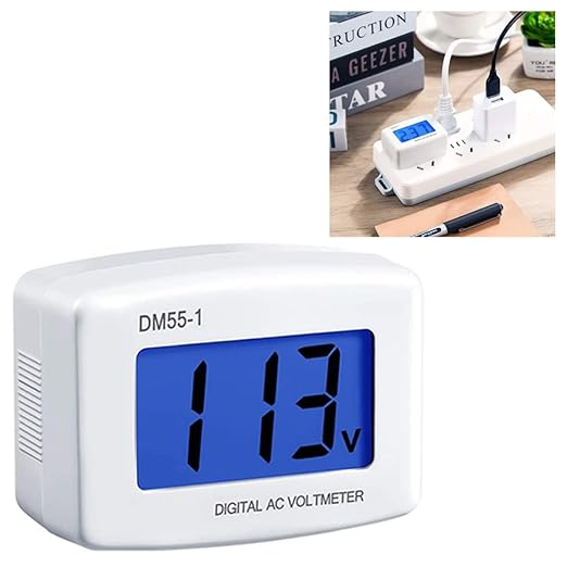 Voltage Test Monitor, 3PCS Digital Volt Meter Voltage Tester Gauge Meter Measuring Panel DM55-1 AC 80-300V LCD Display for Home