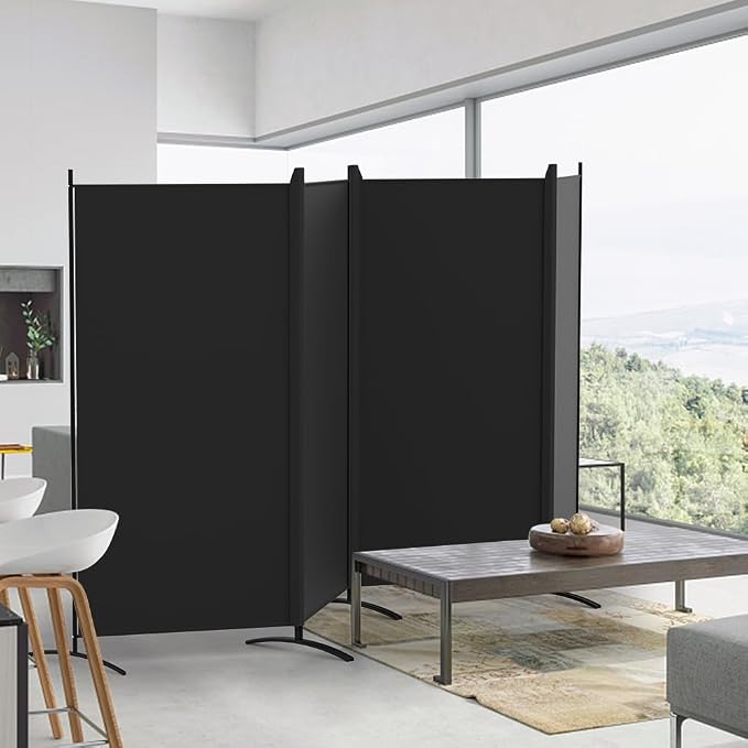Kokorona 4 Panel Room Divider, 6FT Tall Folding Privacy Screen Wall Dividers - Image 7