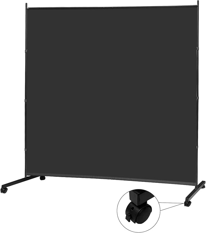MAYOLIAH Large Single Panel Room Divider 71”W x 75”H Rolling Privacy Screen | by MayoliahHome