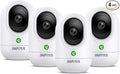 INFIYA 360 Cameras for Home Security-Indoor Camera Monitoring Baby/Nanny with 2K High Resolution & One-Tap Call, 24-7 Local Storage, Compatible with Alexa/Google Home, K7 4Pack (2.4GHz Wi-Fi Only)