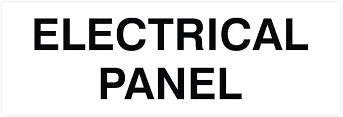 All Quality Basic Electrical Panel Sign - Fire Regulation Safety Compliance Sign - White - Small (1 Pack)