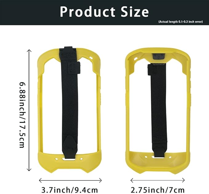 Protective Cover Bumper Case Rugged Boot with Hand Strap for Zebra TC51 TC510K TC52 TC56 TC57 (Yellow)