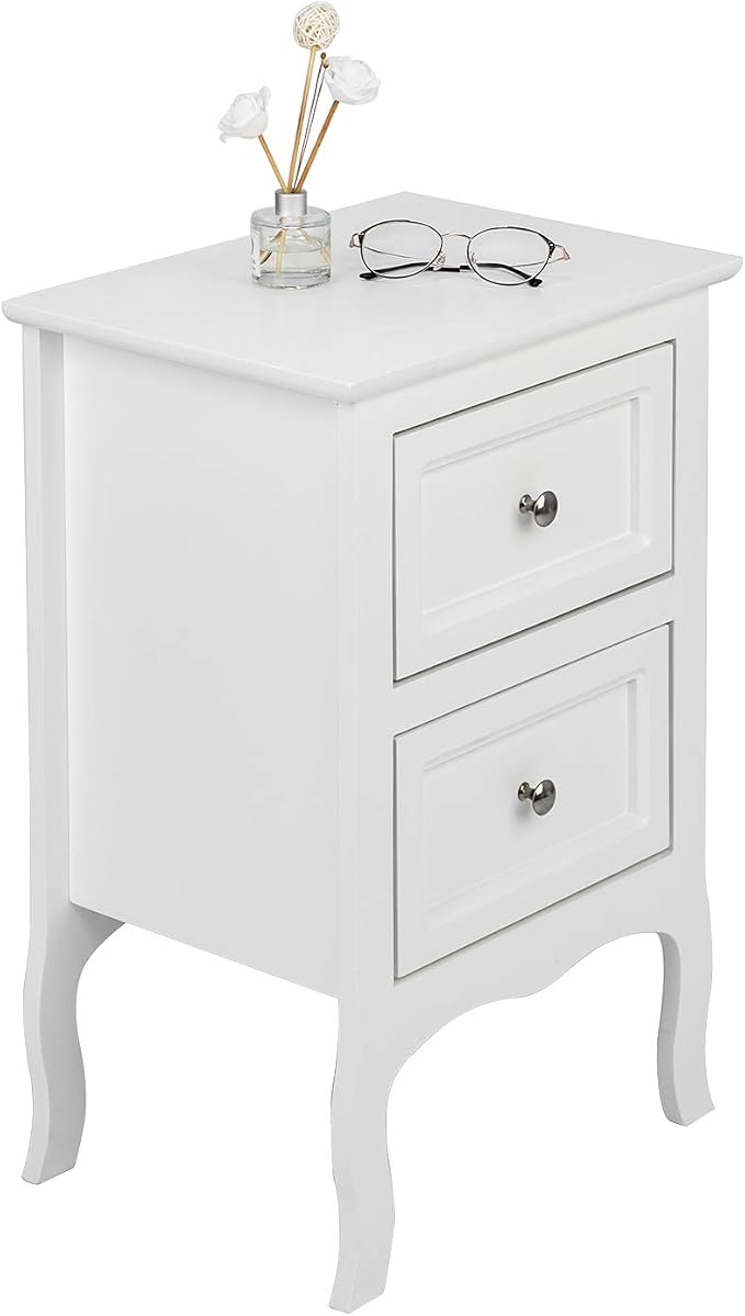 Bonnlo White Nightstand Set of 2, Nightstands - Image 6