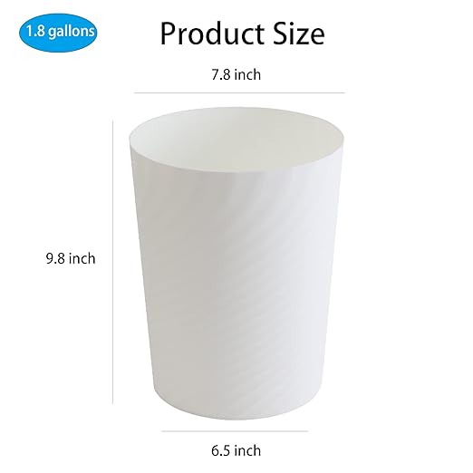 Plastic Small Bathroom Trash Can Wastebasket Garbage Can, 2 Pack | Sturdy-Easy - Image 5