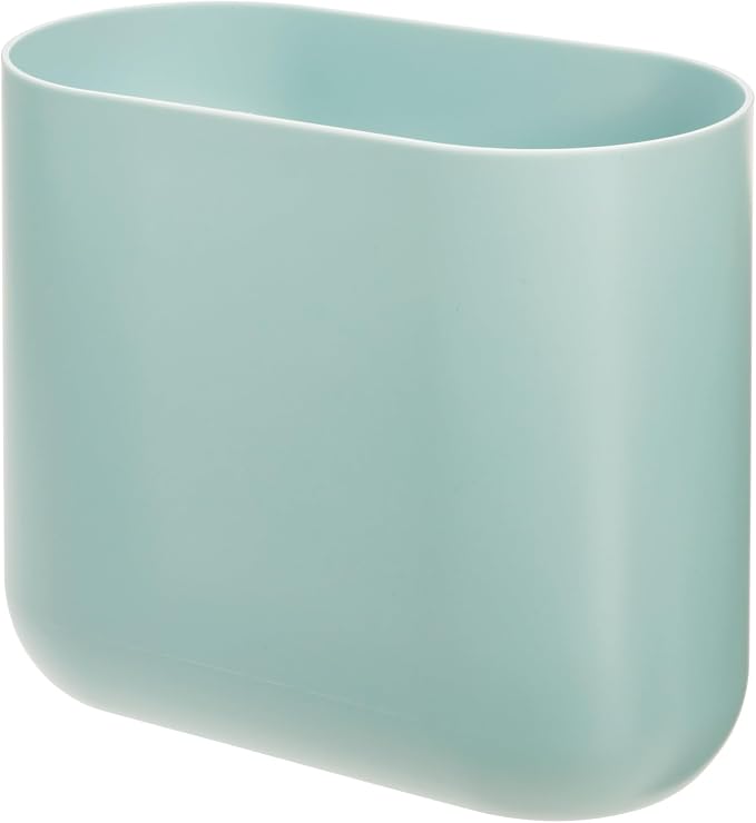 iDesign Small Slim Plastic Bathroom Trash Can - Image 9