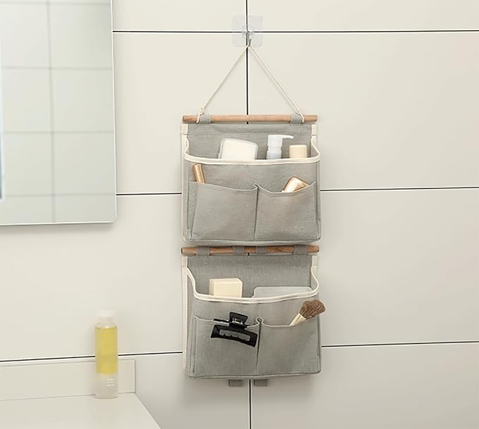 2 Pack Wall Hanging Storage Caddy Bags Locker Organizer Basket - Image 5
