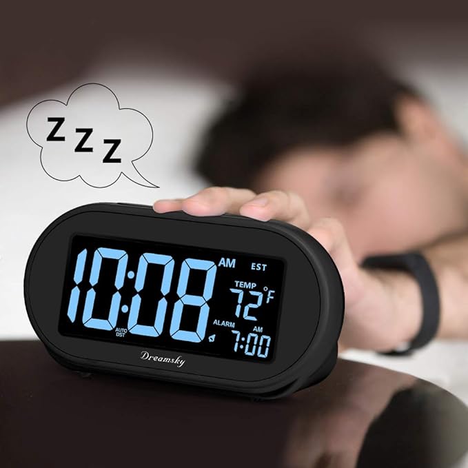 DreamSky Alarm Clocks for Bedrooms, Auto Set Digital Clock - Image 5