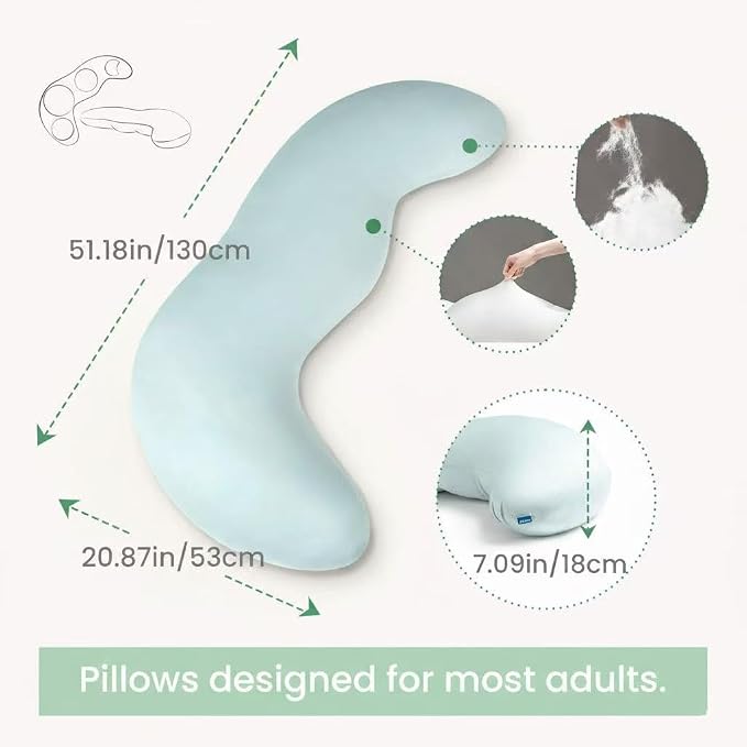 Body Pillows for Adults, Full Body Pillow for Side Sleepers, Long Body Pillow - Image 7