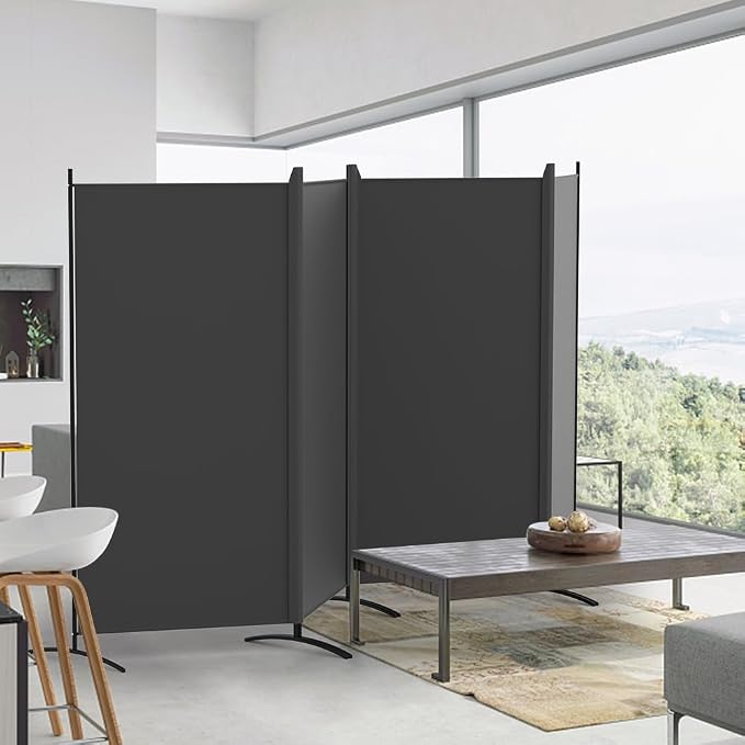 Kokorona 4 Panel Room Divider, 6FT Tall Folding Privacy Screen Wall Dividers - Image 7