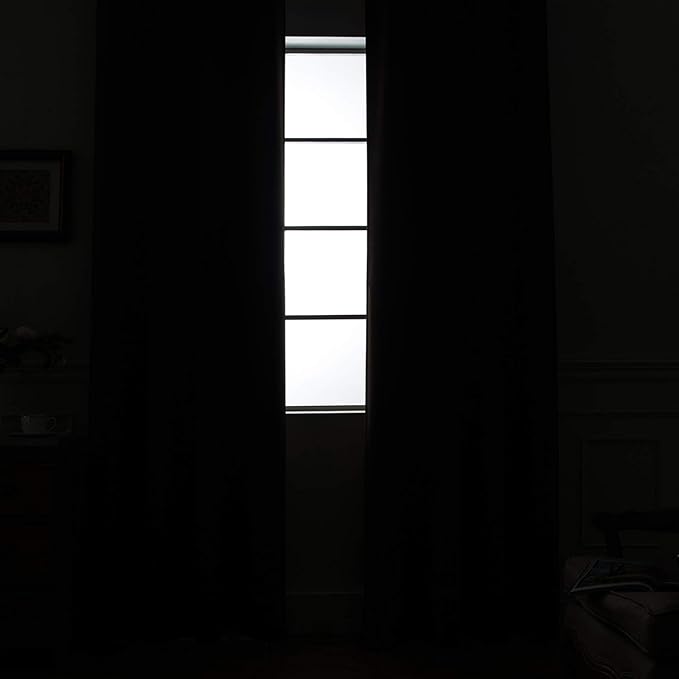 Yakamok Room Darkening Grommet Window Blackout Drapes Thermal Insulated Navy - Image 2