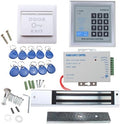 AGPTEK RFID Door Access Control System Kit, Home Security System with 280kg 620LB Electric Magnetic Lock 110-240V AC to 12v DC 3A 36w Power Supply Proximity Door Entry keypad 10 Key Fobs EXIT Button