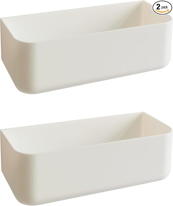 Adhesive Plastic Floating Shelf Stick on Wall Mounted Shower Caddy Shower by ePizdiz